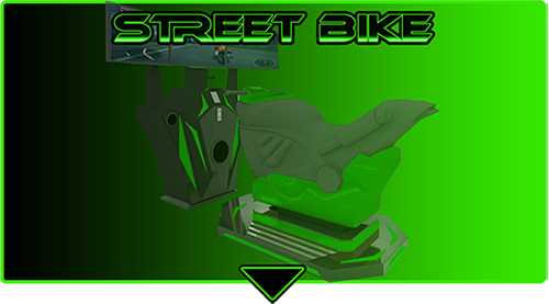 Racing street bike themed motion simulated virtual reality - Virtual Rcades in Kelowna, BC