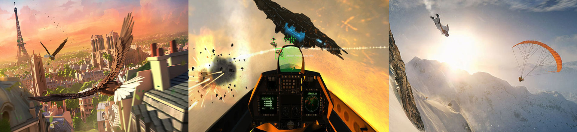 Virtual Rcades in Kelowna provides incredible flight themed virtual reality experiences.